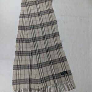 Burberry Cashmere Check Scarf Gray | Unisex | Premium Winter Accessory